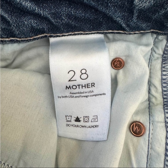 MOTHER The Flirt Fray High Waisted Ankle Jeans Size 28 - Picture 7 of 9